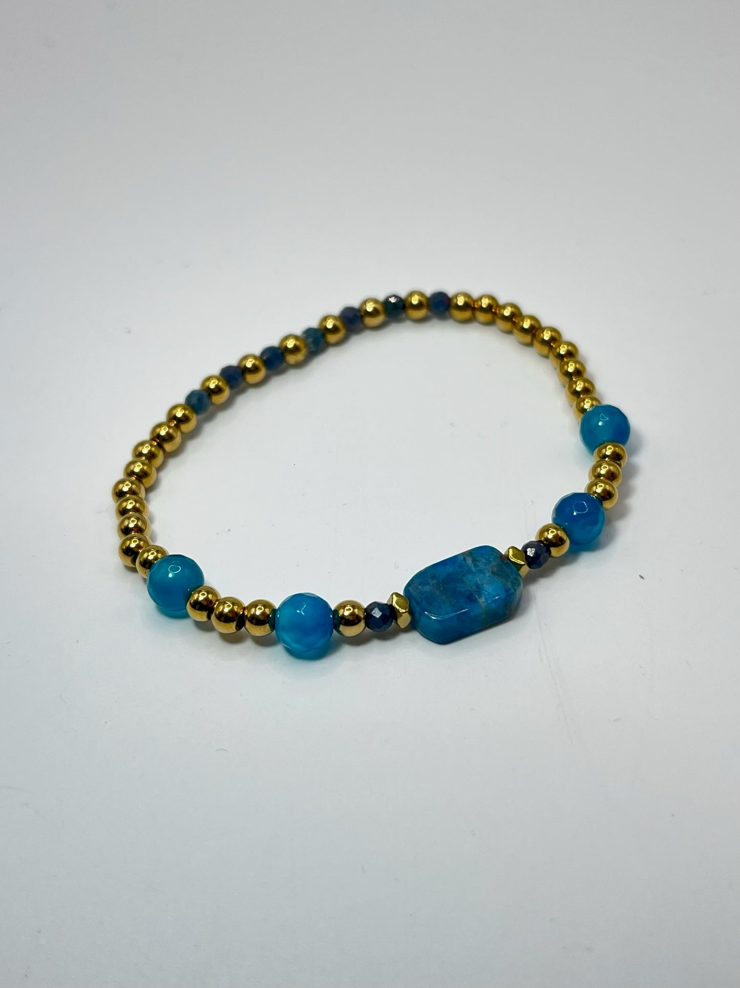 Armband Apatiet Agaat en RVS Kralen