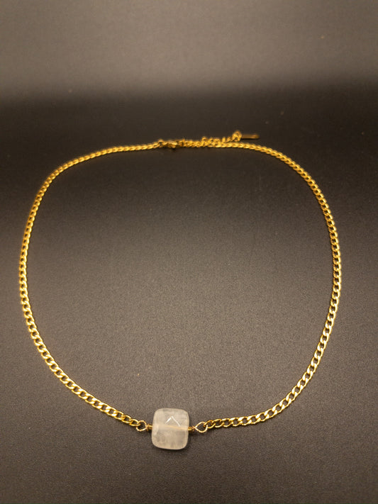 Ketting RVS Maansteen