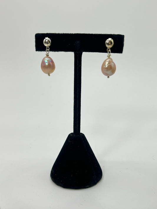 Oorbellen Sterling Zilver & Barok Parel