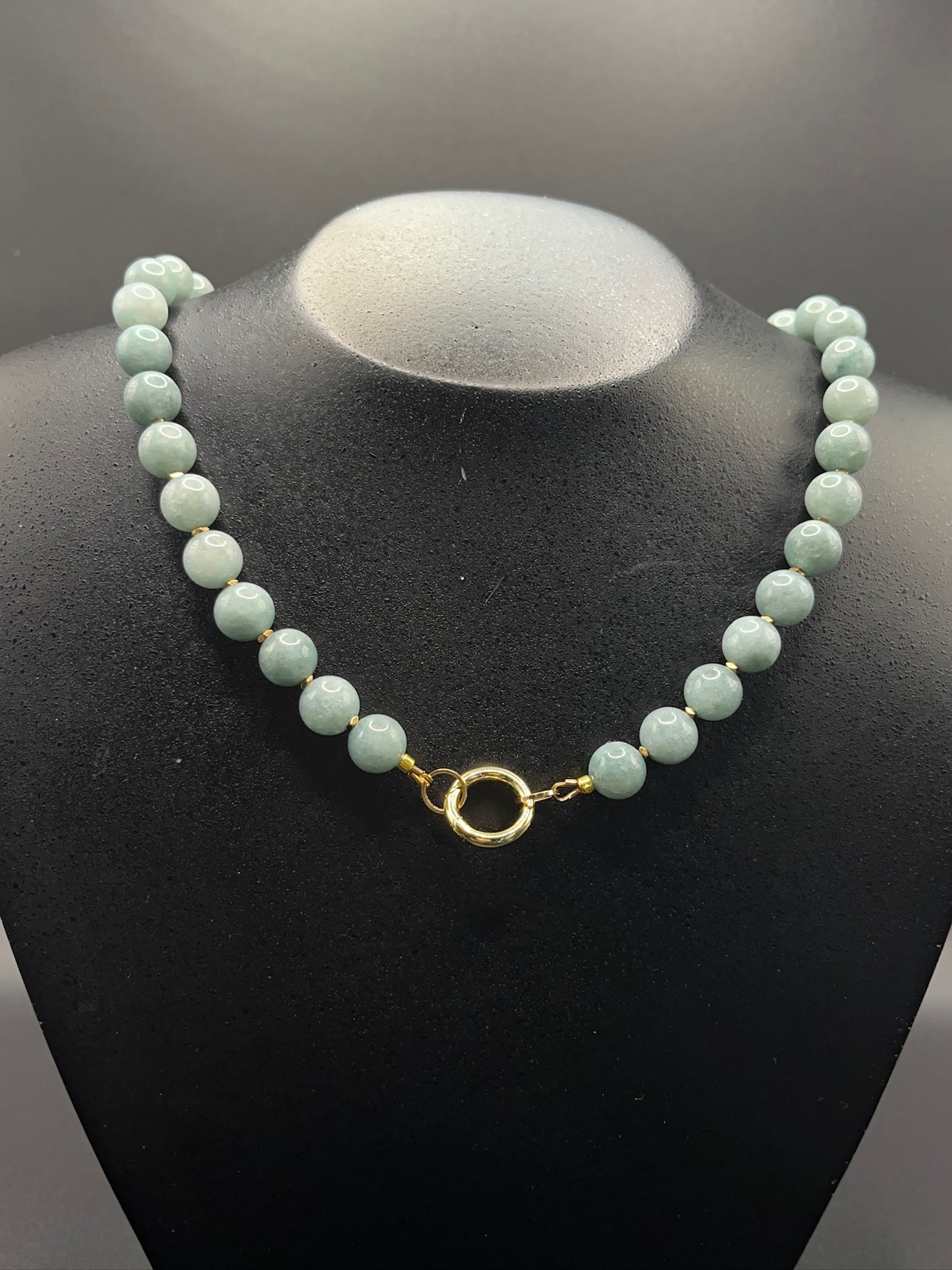 Ketting: Birmese Jade en Hematiet