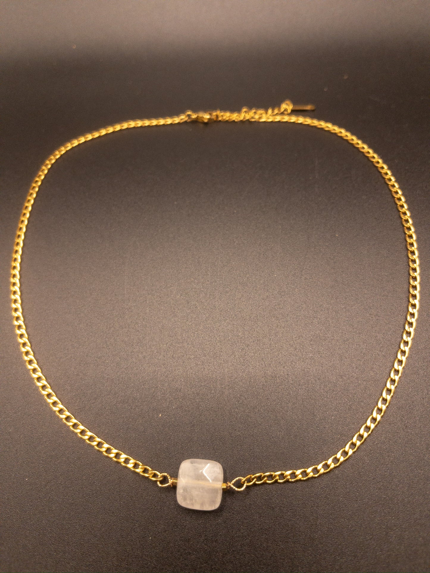 Ketting RVS Maansteen