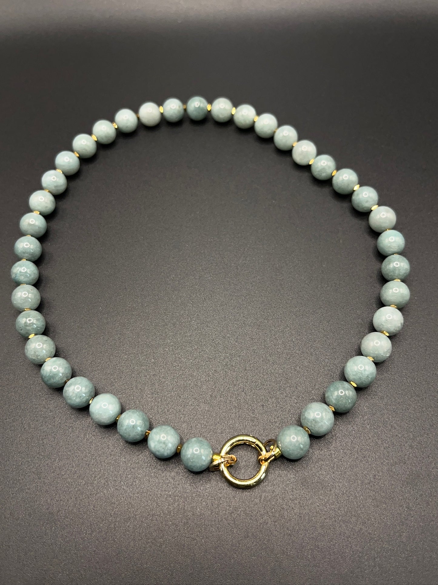 Ketting: Birmese Jade en Hematiet