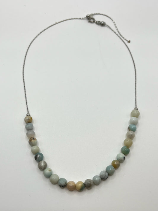 Ketting RVS Zilver met Amazoniet