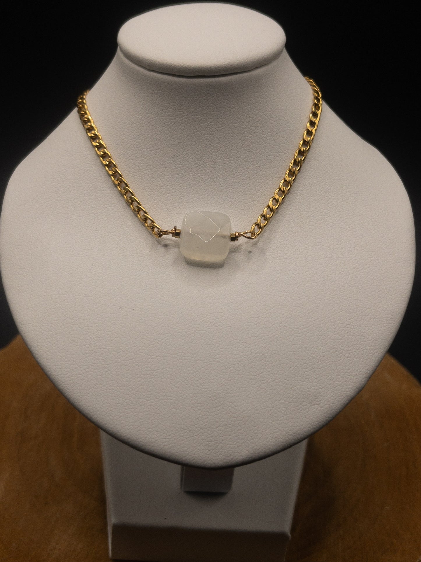 Ketting RVS Maansteen