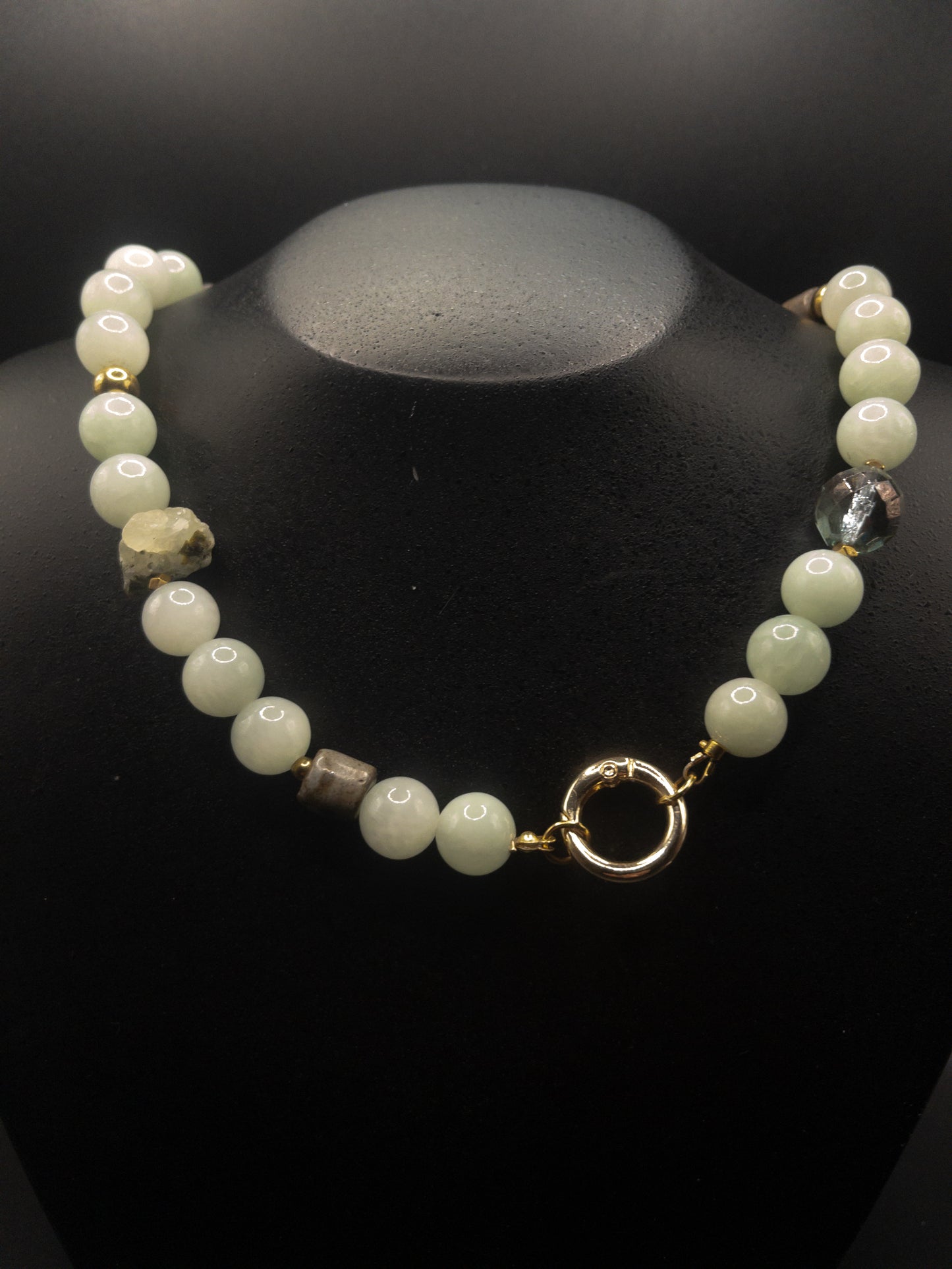 Ketting Mint Angelite & Prehniet