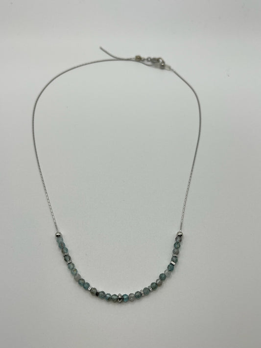Ketting Zilverkleurig RVS met Kyanite