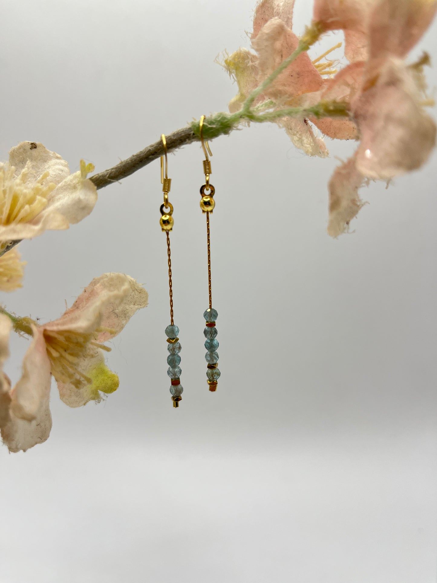 Oorbellen Kyanite&Hematiet
